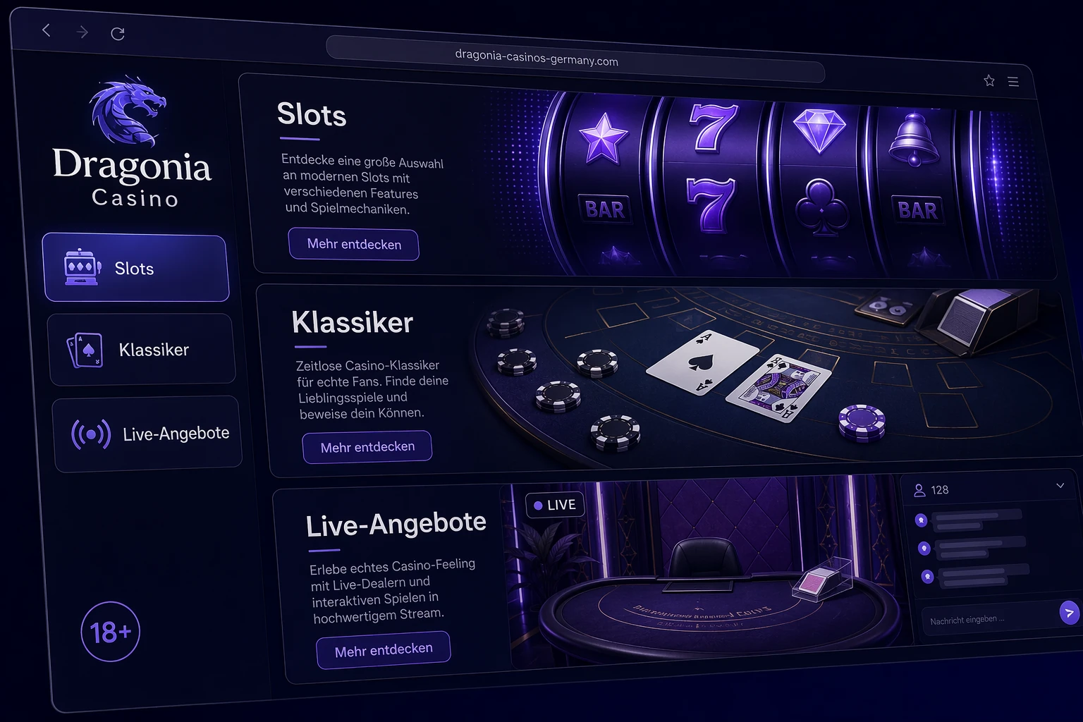 Das Spielportfolio im Dragonia Online Casino: Automaten, Klassiker und Live-Angebote